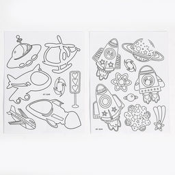 Набор для творчества: аппликация EVA крошкой и раскраска - наклейки Транспорт - Simaland фото 4