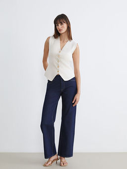 V Yaka Kad?n Triko Yelek