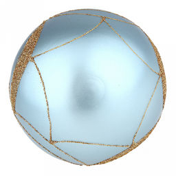 Елочная игрушка шар стеклянная д8см, голубой металлик, ручная художественная роспись, подарочная упаковка (Россия) - Домашняя мода фото 5