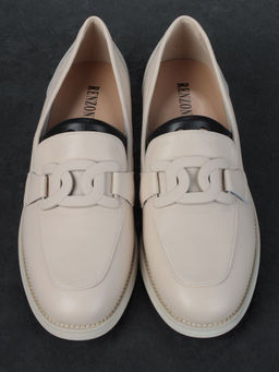 03-DJ32-1 BEIGE Лоферы женские (натуральная кожа) - Фабричный китай фото 10