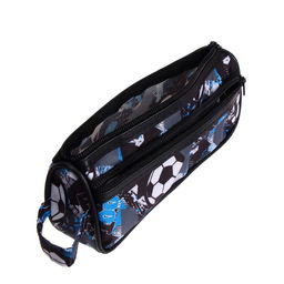 Пенал школьный на молнии Calligrata "Футбол", 2 отделения, МИКС