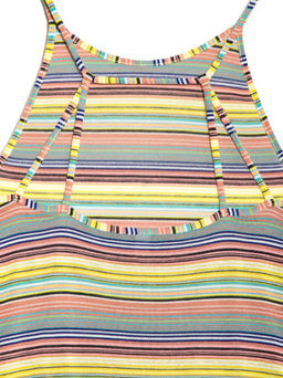 CONTE Облегающее платье миди на тонких бретелях LPL 922-1 yellow stripes yellow stripes