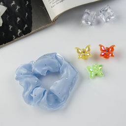 Цена за 2 шт. Набор для волос «Джеси блеск», резинка 7 см, 3 крабика 2 см, яркость