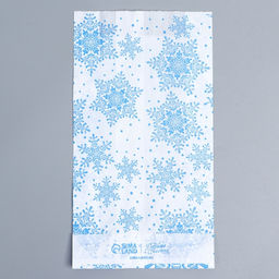 Цена за 50 шт. Пакет бумажный фасовочный, крафт, V-образное дно «С Новым годом!», 20×11×4 см