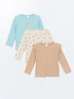 Bask?l? Uzun Kollu K?z Bebek Ti??rt 3l?