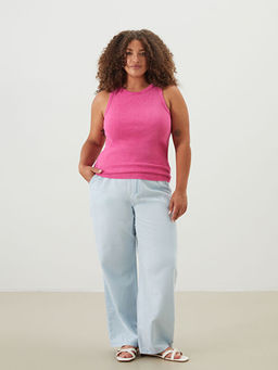 Beli Lastikli Straight Fit Kad?n Jean Pantolon