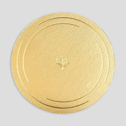 Цена за 5 шт. Подложка для торта усиленная 34 см, золото - жемчуг, 3.2 мм