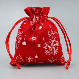 Цена за 5 шт. Мешочек подарочный холща Морозко, 10 х 12 см +/- 1.5 см