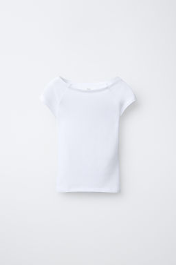 CAMISETA LISA CON MODAL / Blanco - Zara фото 3
