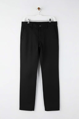 Siyah Erkek Gabardin Dokulu Kumas Pantolon TMNAW26PL00026