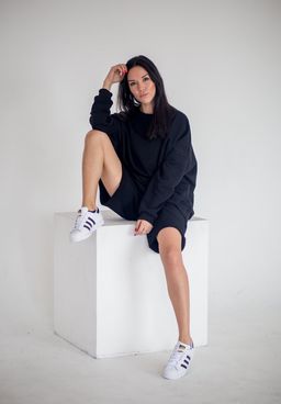 ткань джульетта, Костюм, черный - Knitka wear фото 4