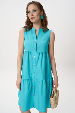 Сарафан Жаркое лето (бирюзовый) - Эльза фото 20