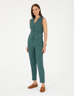 Ye_il Carrot Fit Keten Pantolon - Pierre cardin фото 3