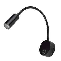 ULT-F21-3W/4000K IP20 BLACK Светильник светодиодный настенный гибкий для интерьерного освещения. 85-265В. Белый свет (4000К). Черный. TM Uniel