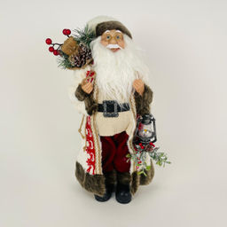 Новогодний декор - Дед Мороз с фонарем 50 см (арт. S1224-18)