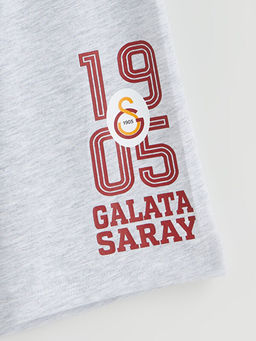 Beli Lastikli Galatasaray Bask?l? Erkek ?ocuk Pijama ?ort 2li