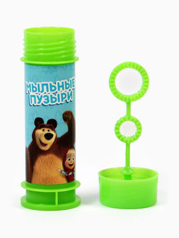 Цена за 2 шт. Набор мыльных пузырей 3 штуки, 45 мл, Маша и Медведь фото 3