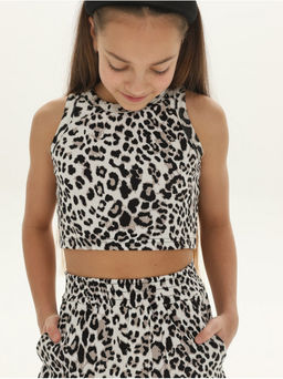 Костюм "Джамп" детский Леопард Бежевый