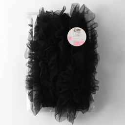 Рюш однослойный, 50 мм, 9 ± 0.5 м, цвет чёрный