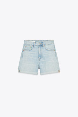HIGH-WAIST TRF MOM FIT BERMUDA SHORTS - Zara фото 4