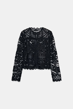 CROCHET BLOUSE ZW COLLECTION - Zara фото 6