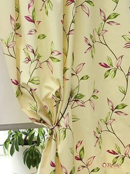Интерьерный хлопок Нежные веточки на бледно-желтом, ш.1.5м, хлопок-100%, 240гр/м.кв - Купава фото 5