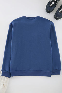 TRENDYOL MAN Premium Indigo Oversize/Genis Kesim Gomlek Ici Polarl? Sweatshirt TMNAW24SW00187 - Trendyolmilla фото 8