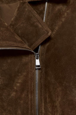 CAZADORA CORTA 100% PIEL ANTE CINTUR?N / Tabaco - Zara фото 5