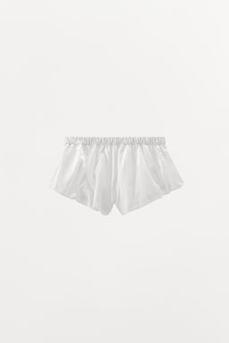 GATHERED POPLIN SHORTS - Zara фото 7