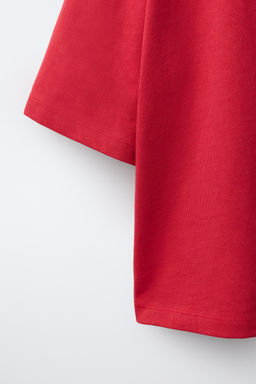 CAMISETA PARCHE VICHY / Blanco / Rojo