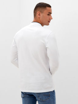 Лонгслив поло мужской MINAKU: Basic line MAN, белый, размер 52