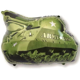Цена за 4 шт. Шар фольгированный "Танк" 79*68 см