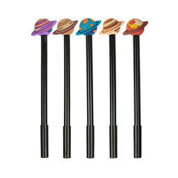 Цена за 5 шт. Ручка - прикол Calligrata «Планеты», гелевая, МИКС