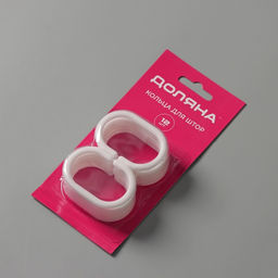 Кольца для штор Доляна, в ванную, пластик, 12 шт., 5.7×3.8 см, белые