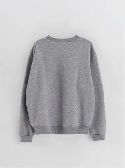 Свитшот женский серый теплый с начесом оверсайз - Mark formelle фото 6