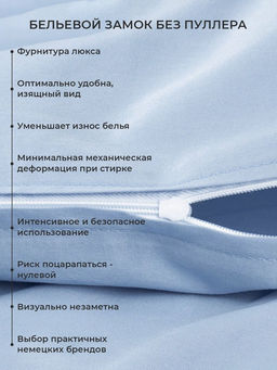 Постельное белье Моноспейс 2сп Max + 4 наволочки, голубой