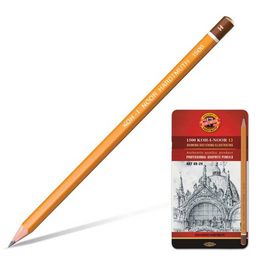 Набор карандашей ч/гр. "Koh-i-Noor" "1500 " 12шт. в мет.коробке 8B...2H (1502012008PL)