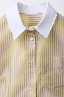 CAMISA RAYAS GLOBO / Amarillo - Zara фото 5
