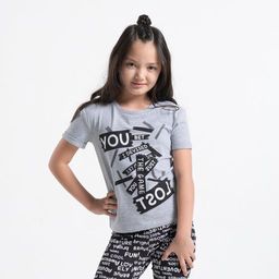CRB wear/CWJG 62889-11-291 Футболка для девочки, светло-серый меланж/Ex.Cherubino  фото 4