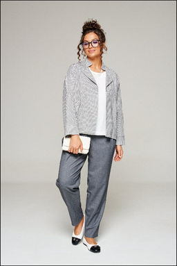 Комплект женский 6350, 3-х предметный: жакет, брюки, блузка