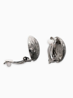 Цена за 2 шт. Клипсы «Полукруг», цвет серебро