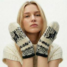 Аксессуар Рукавицы вязаные арт.ВР2410-10 СНЕЖНАЯ ДАЛЬ