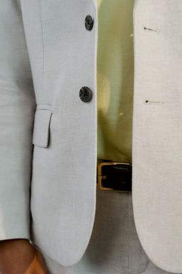 BLAZER TRAJE CON ALGOD?N Y LINO / Crudo - Zara фото 6