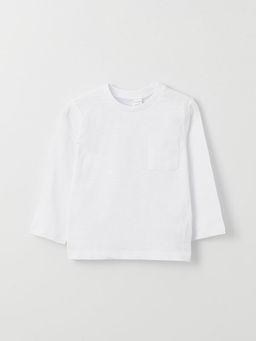 Bisiklet Yaka Uzun Kollu Basic Erkek Bebek Ti??rt