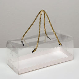 Коробка под рулет, белая 24.5×10×10. Кондитерская упаковка