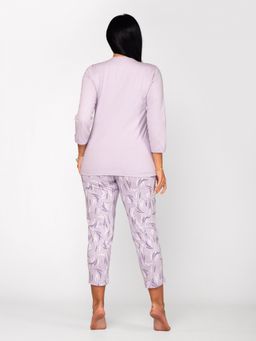 Костюм женский кулирка с брюками "Лаванда"