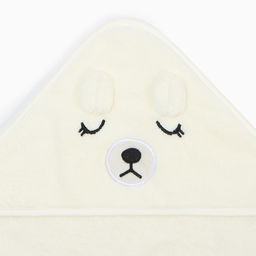 Полотенце-уголок LoveLife Дружок, цв. белый, 80х80 см, 100% пэ, микрофибра 280 г/м2  фото 4