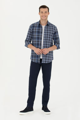 Мужские темно-синие брюки из плотной ткани - U.s. polo assn фото 17