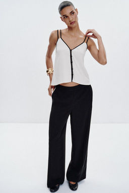 CONTRAST TRIM CAMISOLE TOP