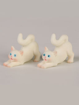 Миниатюра кукольная «Игривый котик», набор 2 шт., размер 1 шт. — 2 × 3,5 × 3 см